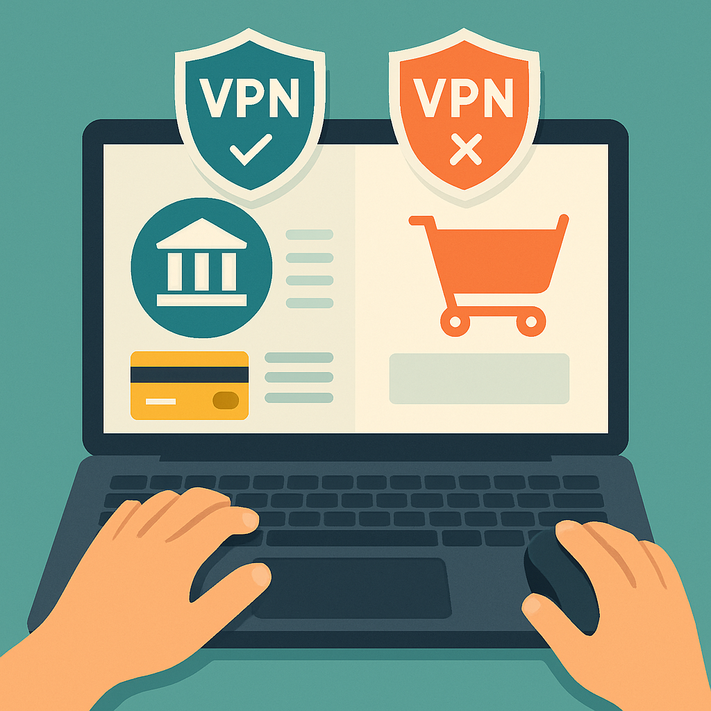 VPN aan of uit bij internetbankieren en webshops?